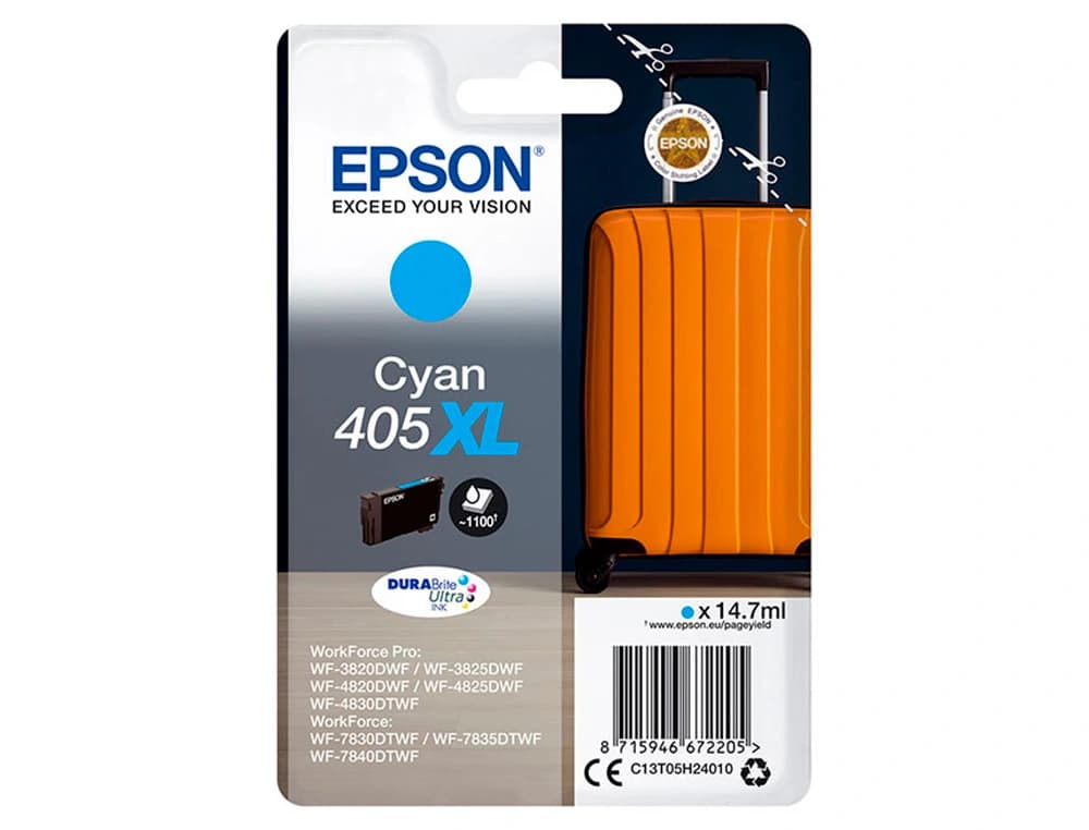 Ink-jet epson 405 xl wf-3820dwf / wf-4820dwf / wf-7830dtwf / wf-7840dtwf alta capacidad