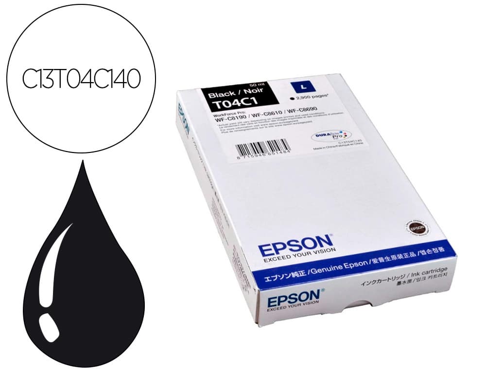 Epson Ink-jet epson t04c1 negro 2900 paginas