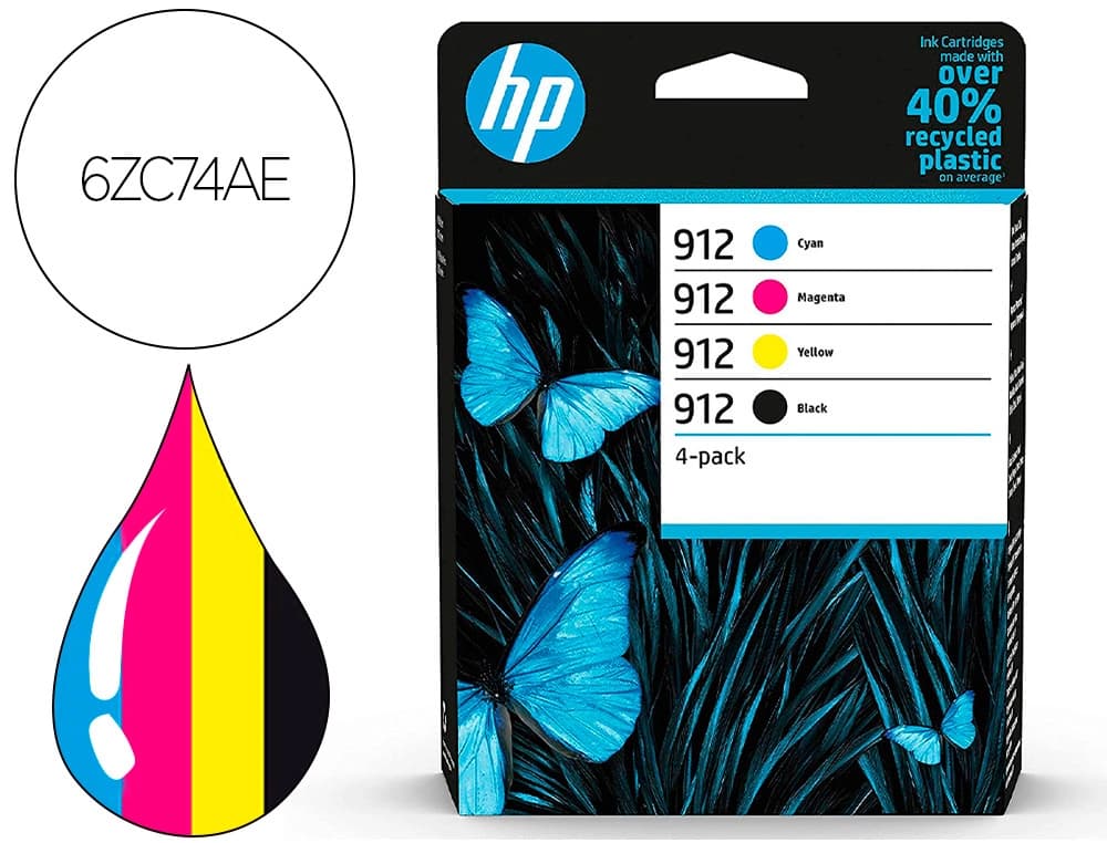 Hp Toner hp 912 -6zc74ae multi pack negro / cian / magenta / amarillo