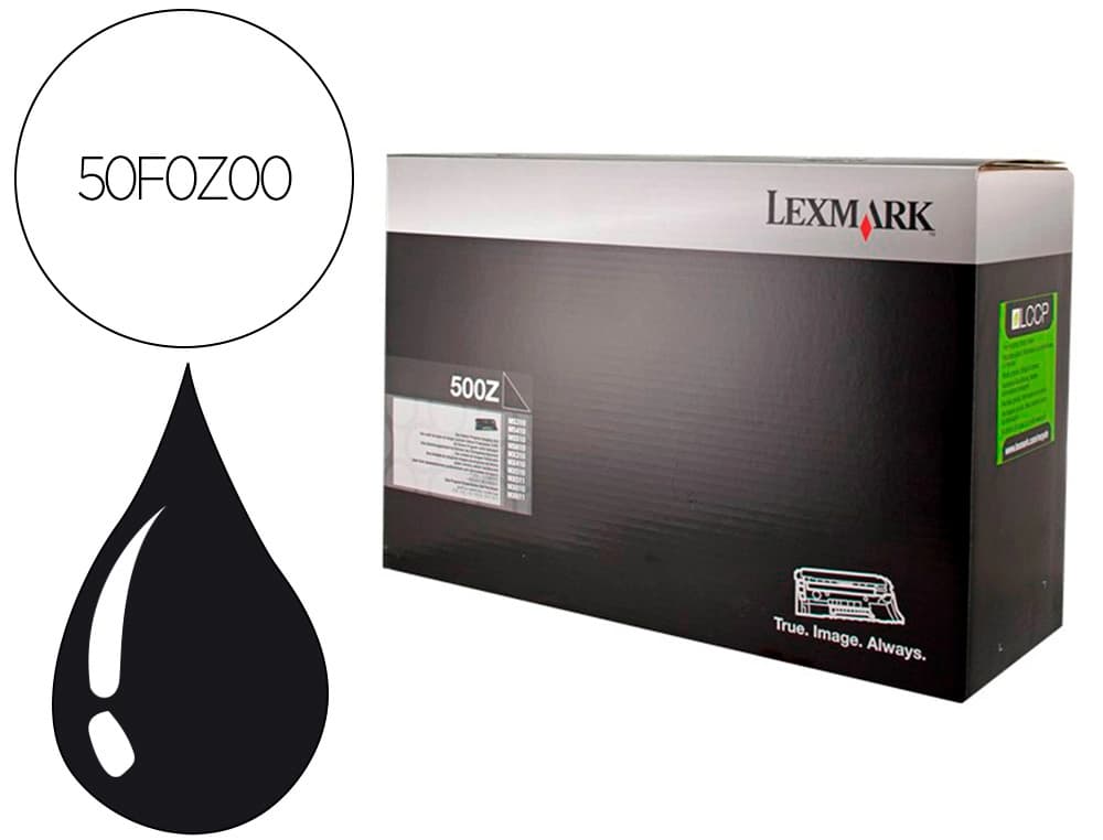 Lexmark Tambor lexmark 50f0z00 negro 60000 paginas