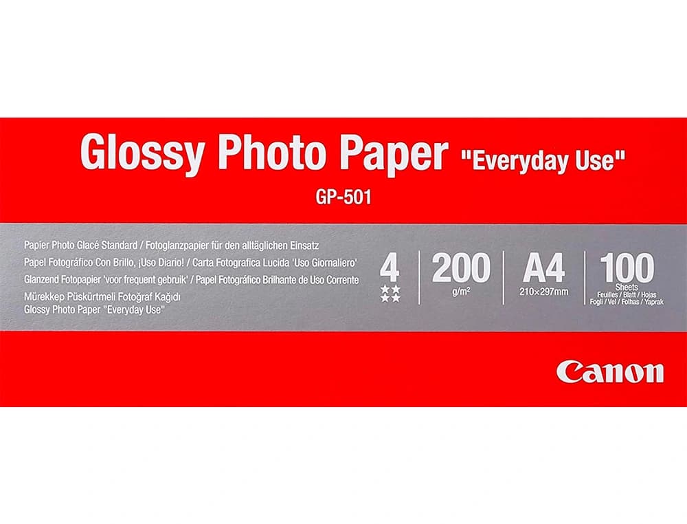 Papel fotografico canon pixma brillo din a4 200g/m2 ink-jet paquete de 100 hojas