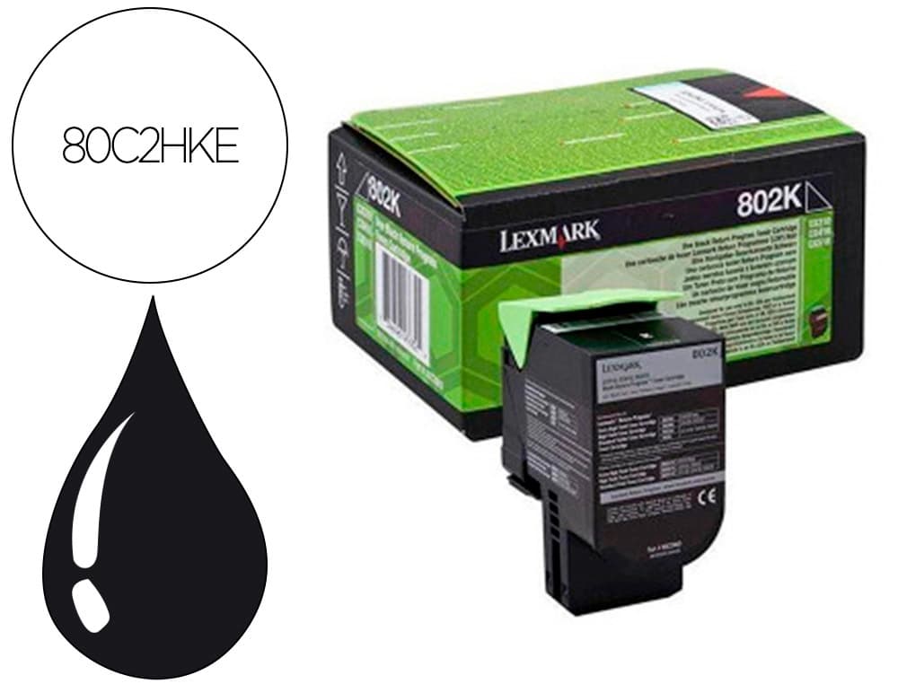 Lexmark Toner laser lexmark 80c2hke negro 4000 paginas