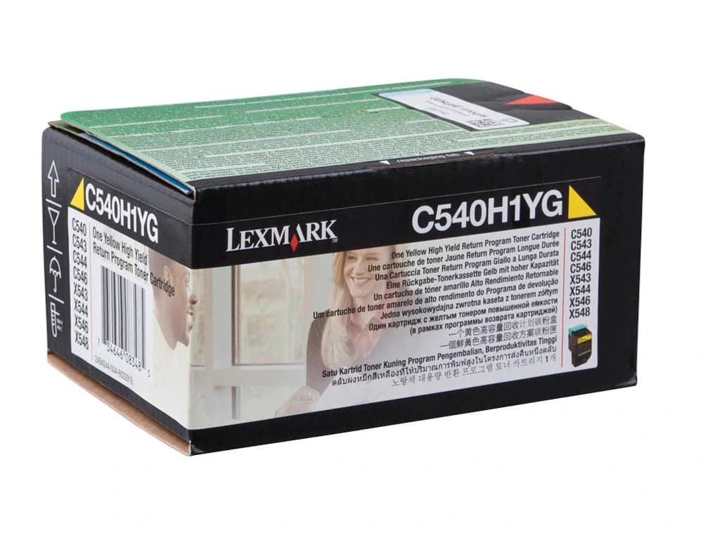 Toner laser lexmark c540h1yg amarillo c540/ 2000 paginas