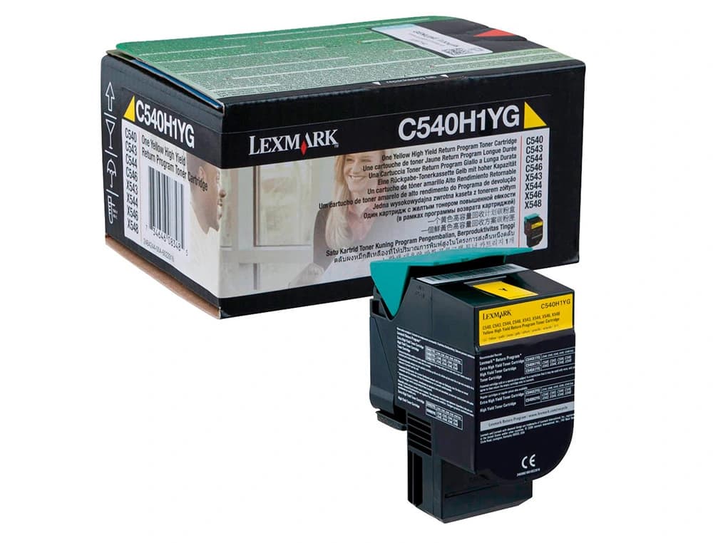 Toner laser lexmark c540h1yg amarillo c540/ 2000 paginas