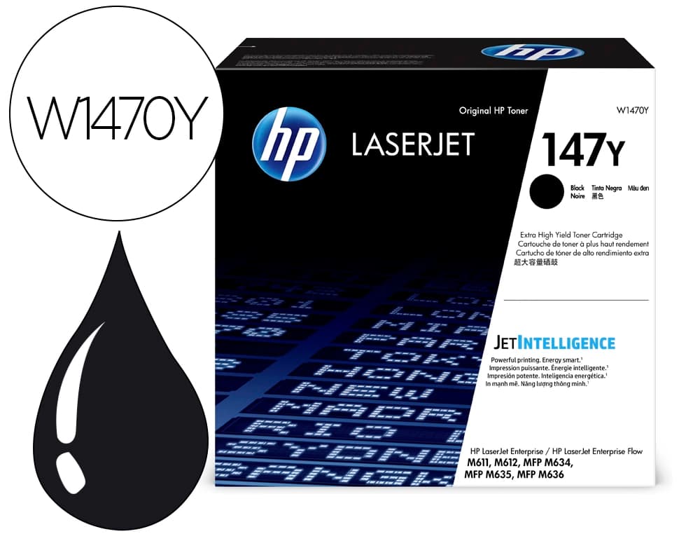 Hp Toner hp 147y enterprise m611dn / m612dn / m635z / m636z / m635h mfp / m636fh mfp negro 42000 paginas