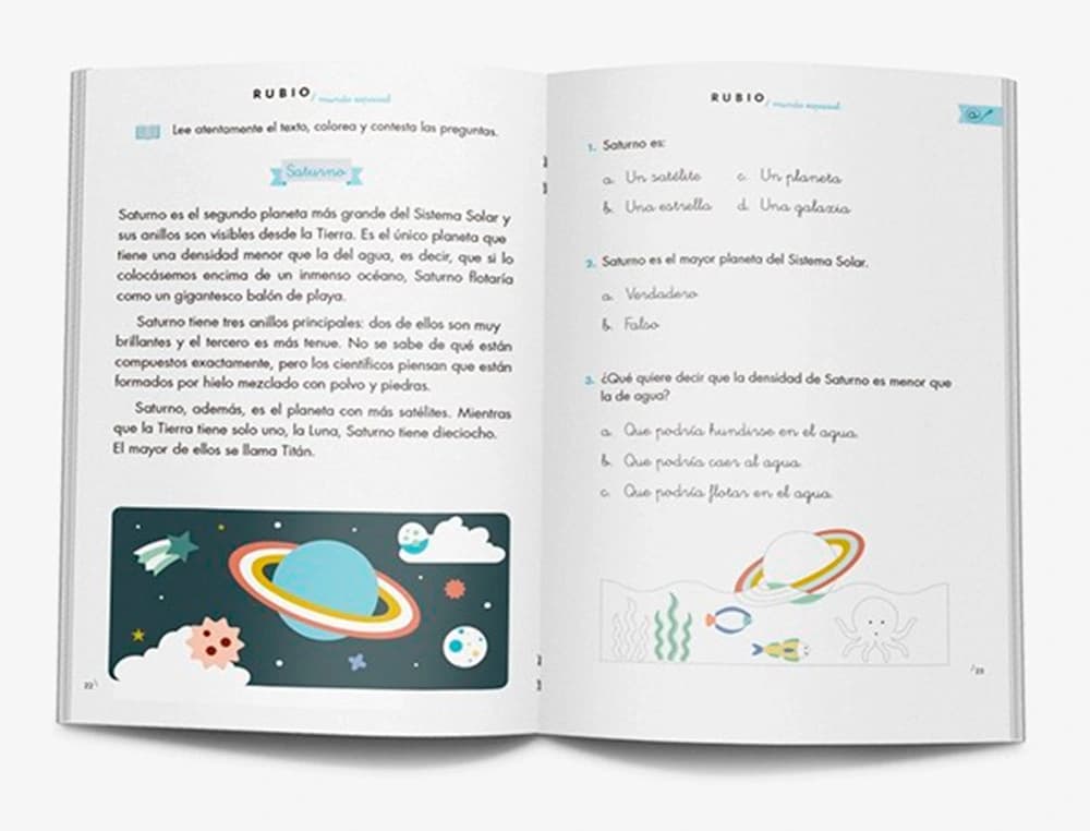 Cuaderno rubio competencia lectora 2 mundo espacial