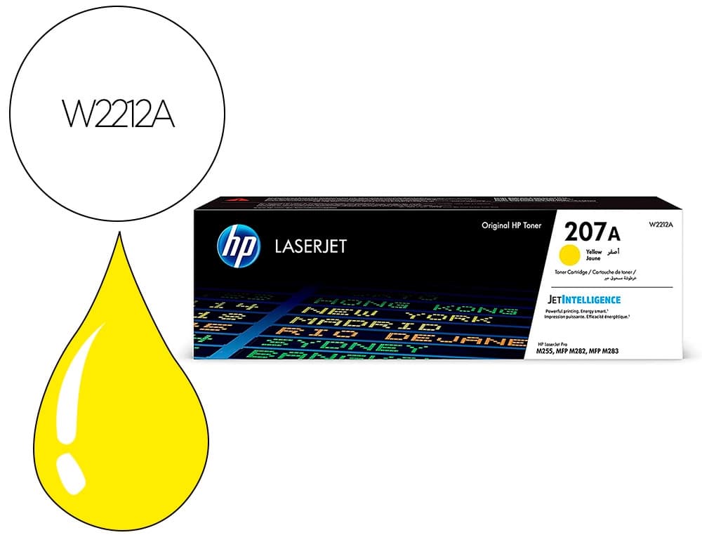 Hp Toner hp 207a hp laserjet pro m255dw / m255nw / m282nw / m283fdn 1250 paginas