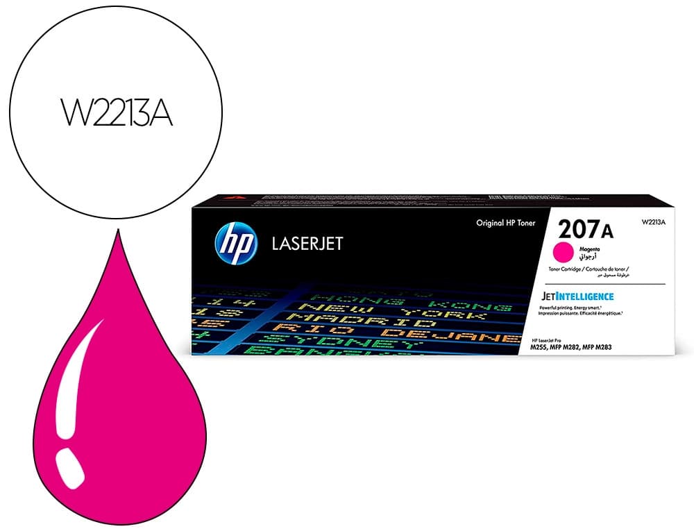 Hp Toner hp 207a hp laserjet pro m255dw / m255nw / m282nw / m283fdn magenta 1250 paginas