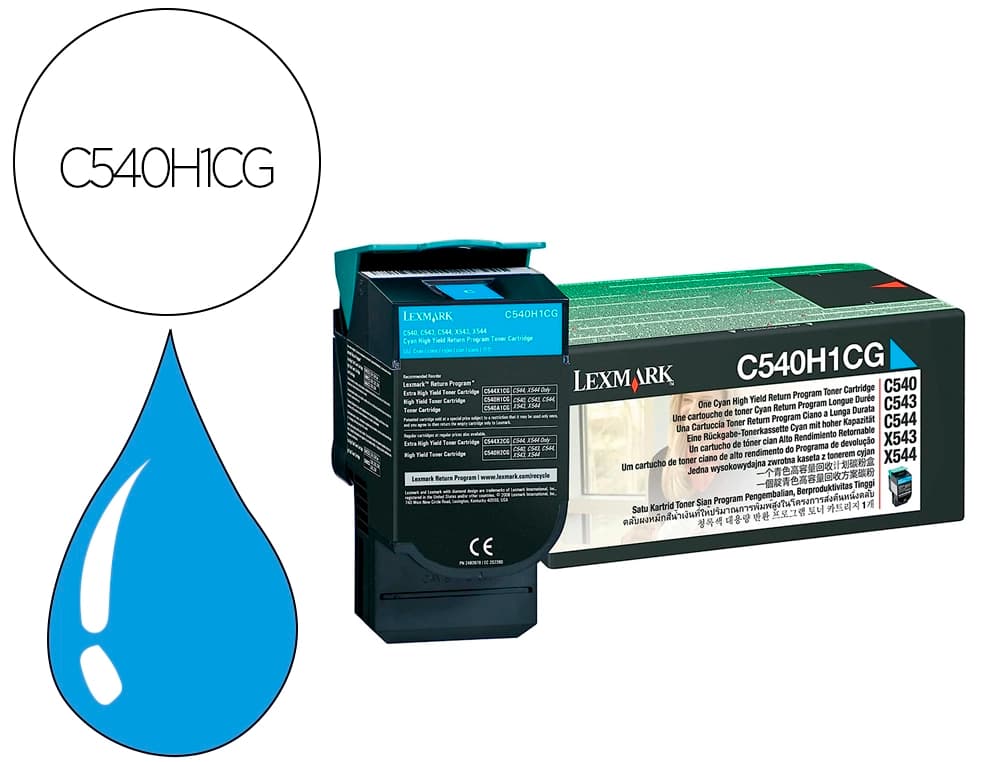 Lexmark Toner lexmark laser c540h1cg c540 / c543 / c544 / x543 / x544 cian 2000 paginas