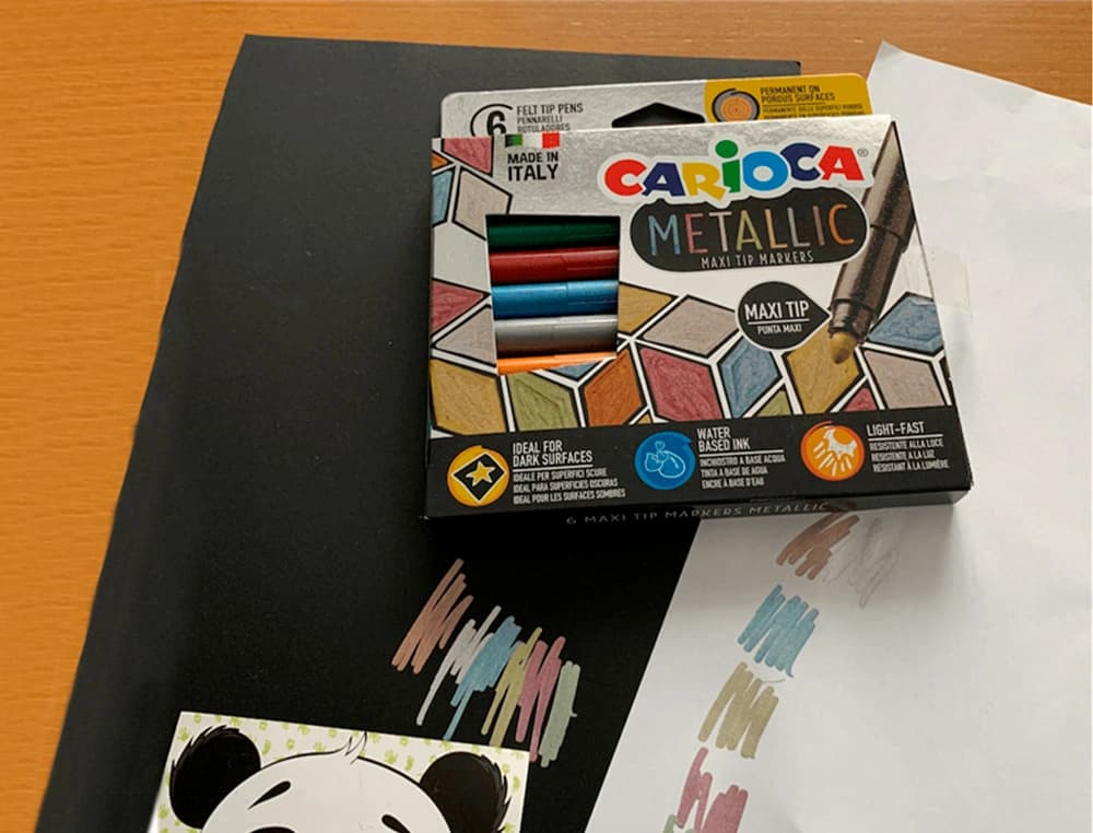 Rotulador carioca metallic punta fina caja de 8 unidades colores surtidos