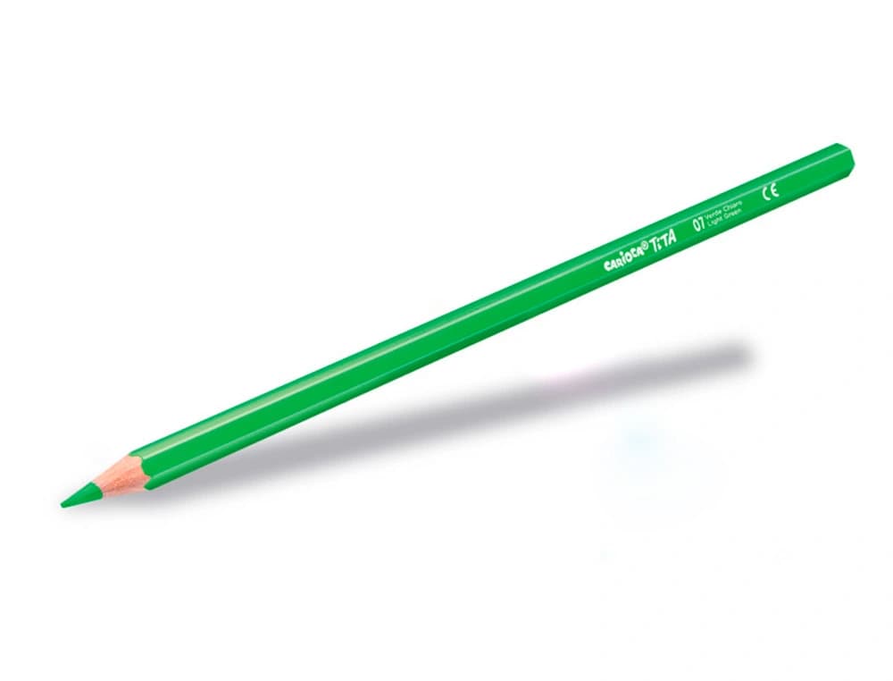 Lapices de colores carioca tita mina 3 mm tubo carton 12 colores surtidos + sacapuntas