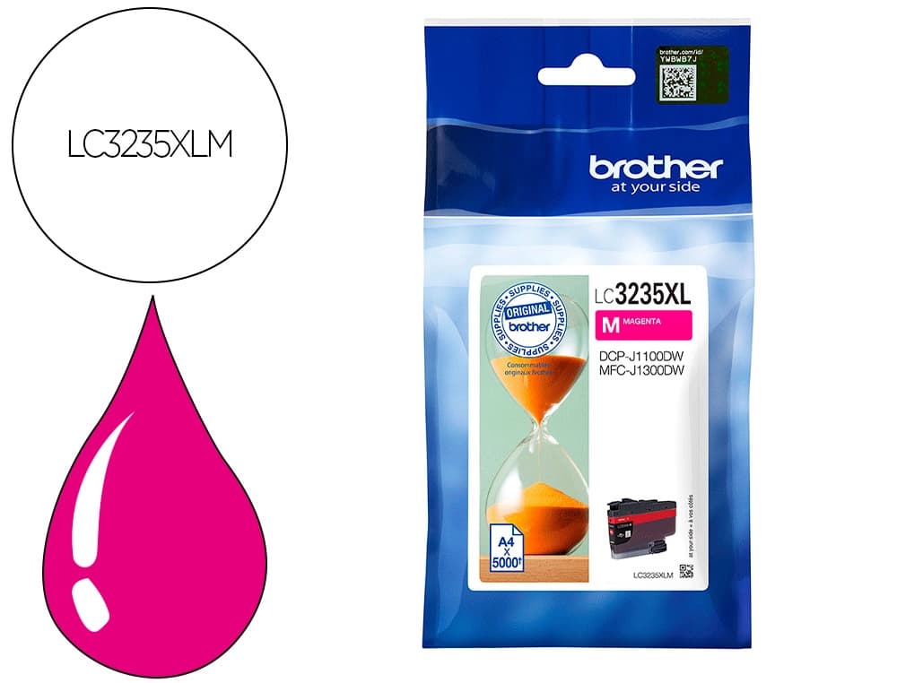 Brother Ink-jet brother lc3235xlm dcp-j1100dw / mfc-j1300dw magenta 5000 paginas