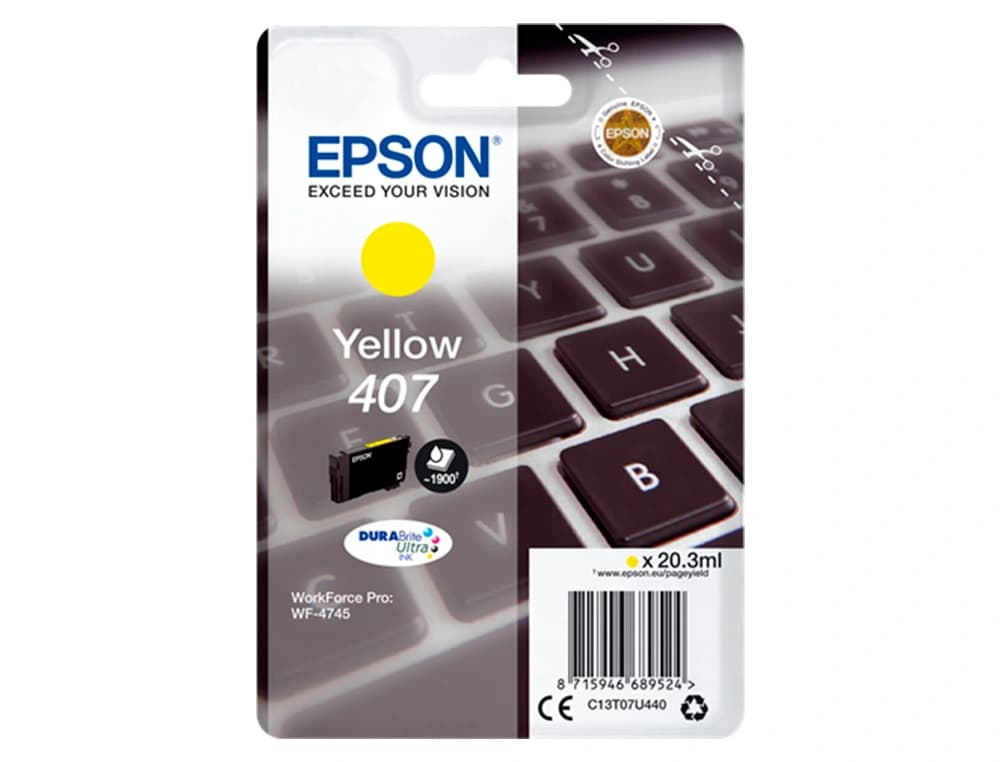Ink-jet epson 407l clavier wf-4745 series 1900 paginas