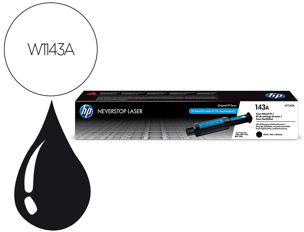 HP Tóner original HP 143A negro, 2.500 páginas