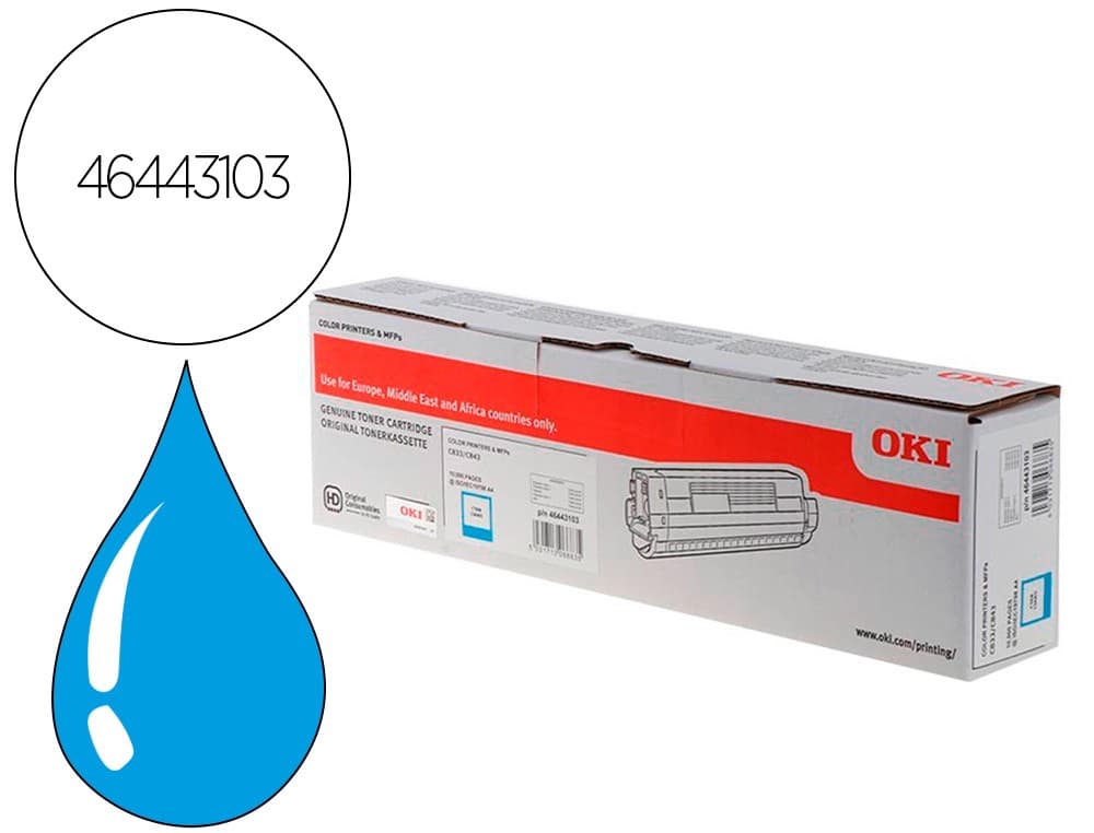 Hp Toner oki laser 46443103 c833 / c843 cian 10000 paginas