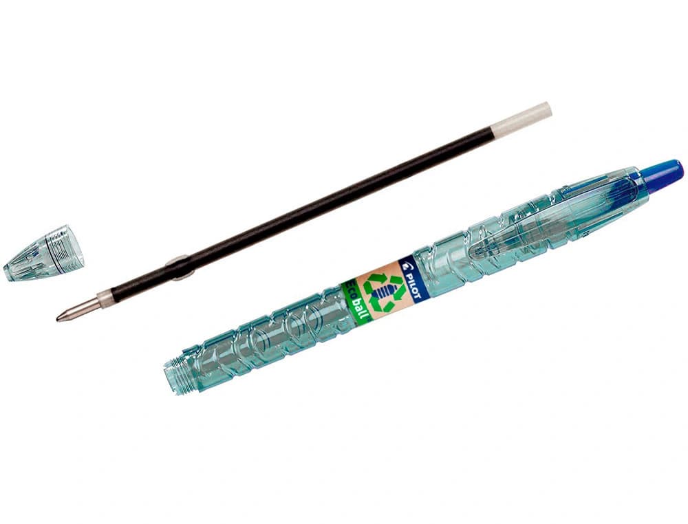 Boligrafo pilot ecoball plastico reciclado tinta aceite punta de bola 1 mm