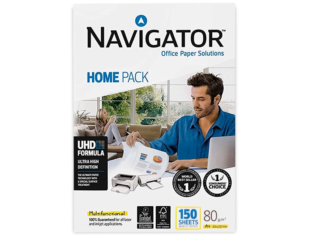 Papel fotocopiadora navigator din a4 80 gramos paquete de 150 hojas