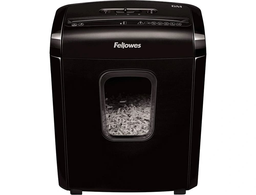 Destructora de documentos fellowes lx-25m capacidad 6h p4 destruye grapas clips y tarjeta papelera 11,5 l