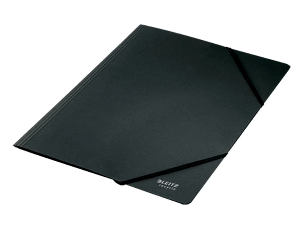 Carpeta leitz recycle gomas din a4 carton reciclabe 100% negro
