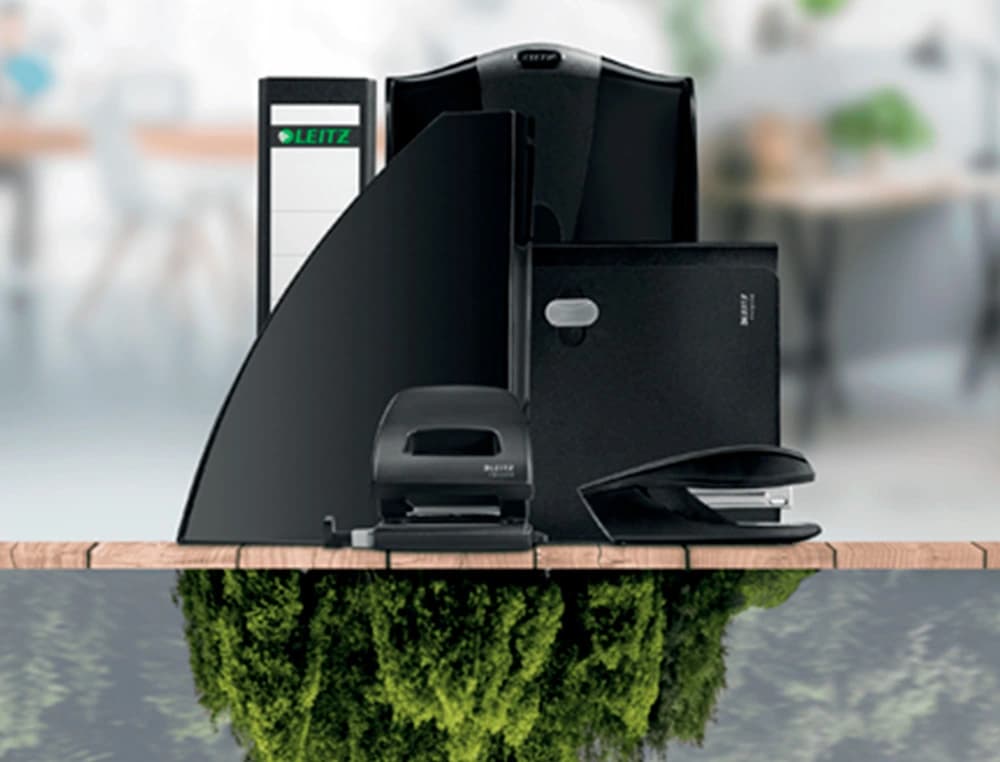 Carpeta leitz recycle gomas din a4 carton reciclabe 100% negro