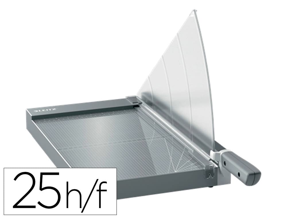 Leitz Cizalla de palanca Leitz precisión office pro A4+ base cristal longitud corte 381 mm capacidad de corte 25 hojas