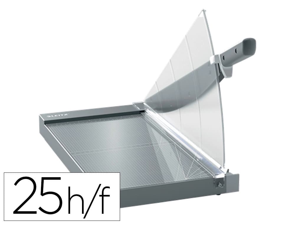 Leitz Cizalla de palanca Leitz precisión office pro A3 base cristal longitud corte 457 mm capacidad de corte 25 hojas