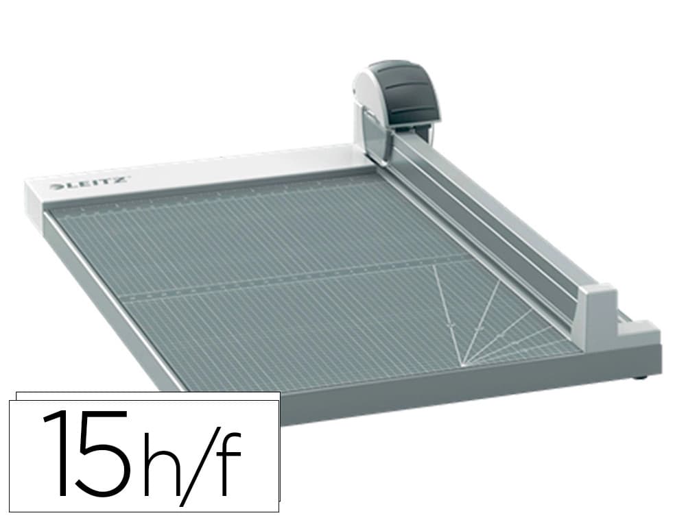Leitz Cizalla de rodillo Leitz precisión office A3 base madera plastificada longitud corte 457 mm capacidad de