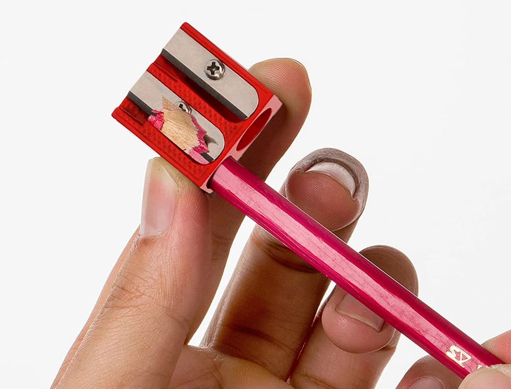 Sacapuntas liderpapel metalico cuña 2 usos