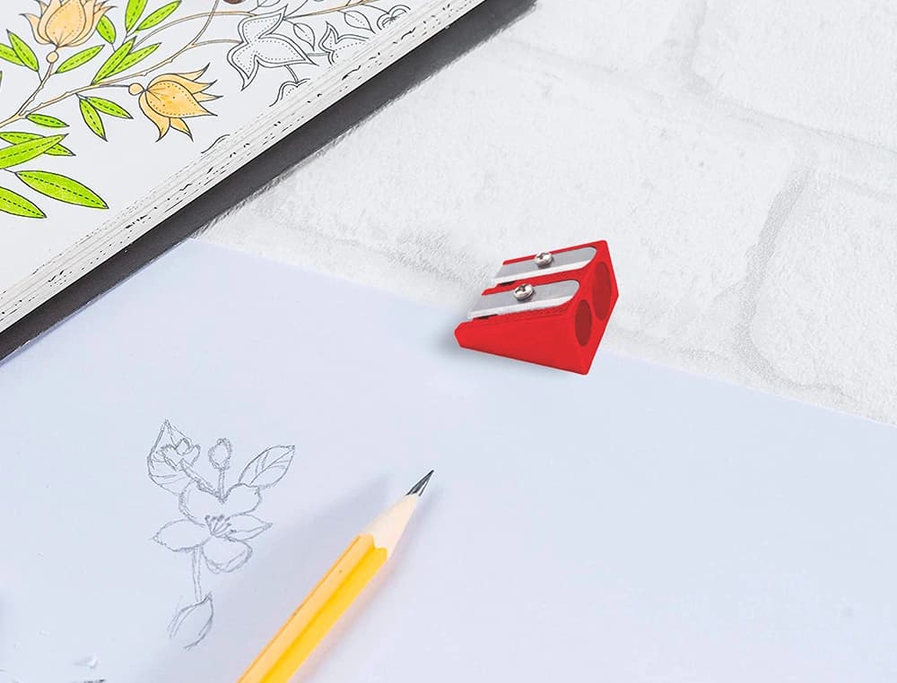 Sacapuntas liderpapel metalico cuña 2 usos
