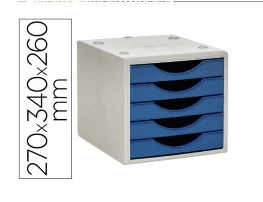 Fichero cajones de sobremesa archivo 2000 5 cajones opaco 270x340x260 mm