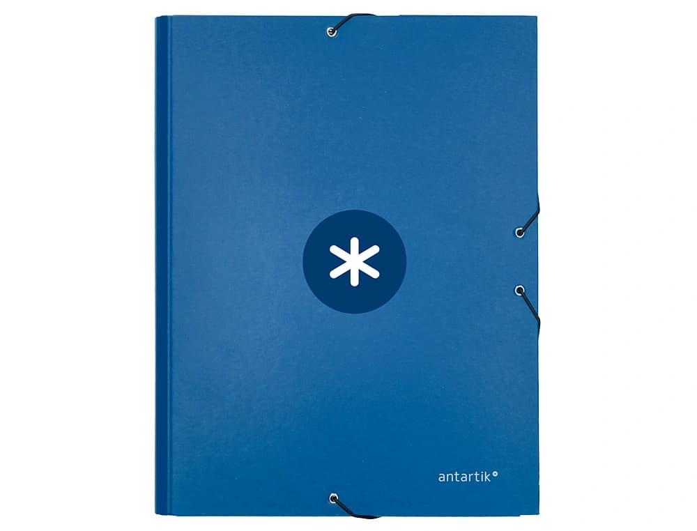 Carpeta antartik gomas tres solapas carton forrado a4 colores