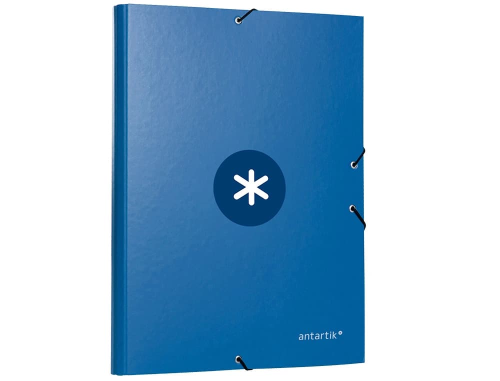 Carpeta antartik gomas tres solapas carton forrado a4 colores