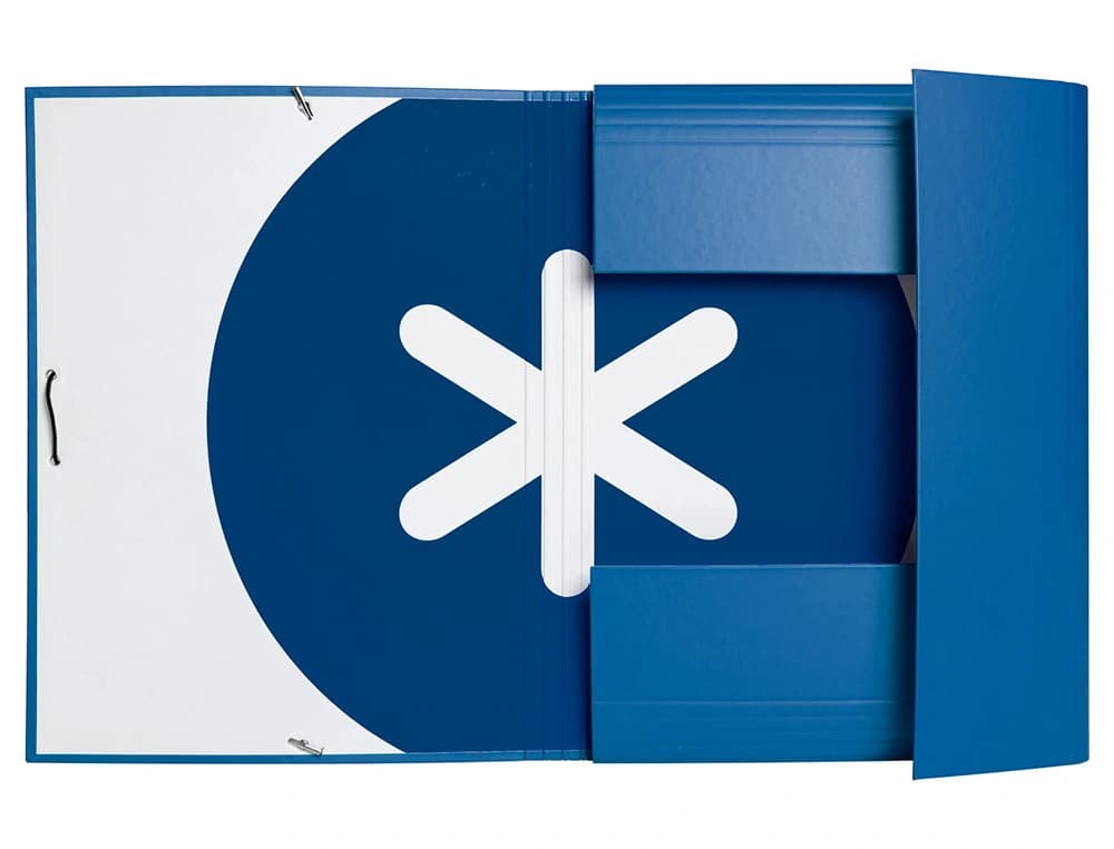 Carpeta antartik gomas tres solapas carton forrado a4 colores