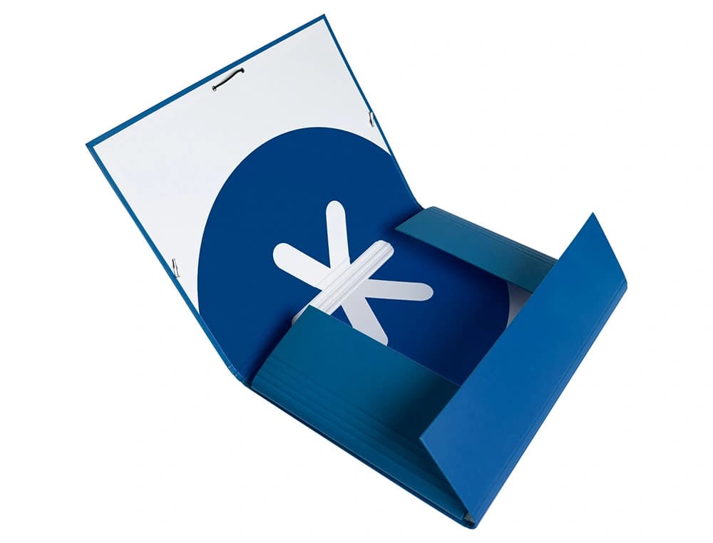 Carpeta antartik gomas tres solapas carton forrado a4 colores