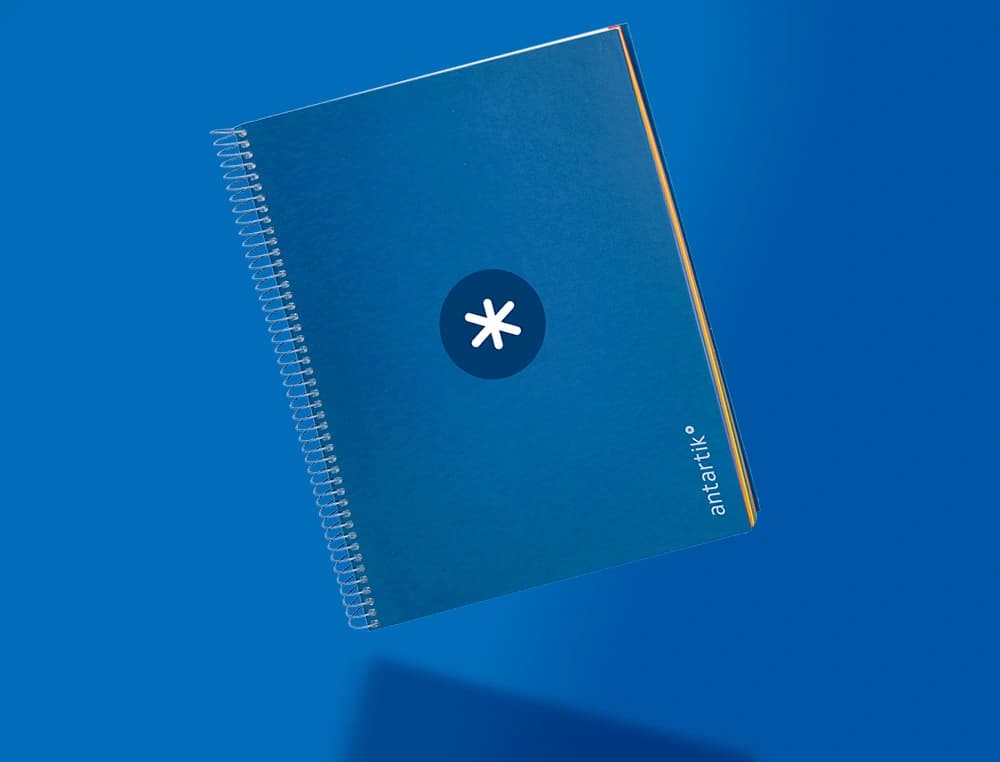 Cuaderno espiral a4 micro antartik tapa forrada 120h 90 gr horizontal 5 bandas 4 taladros colores