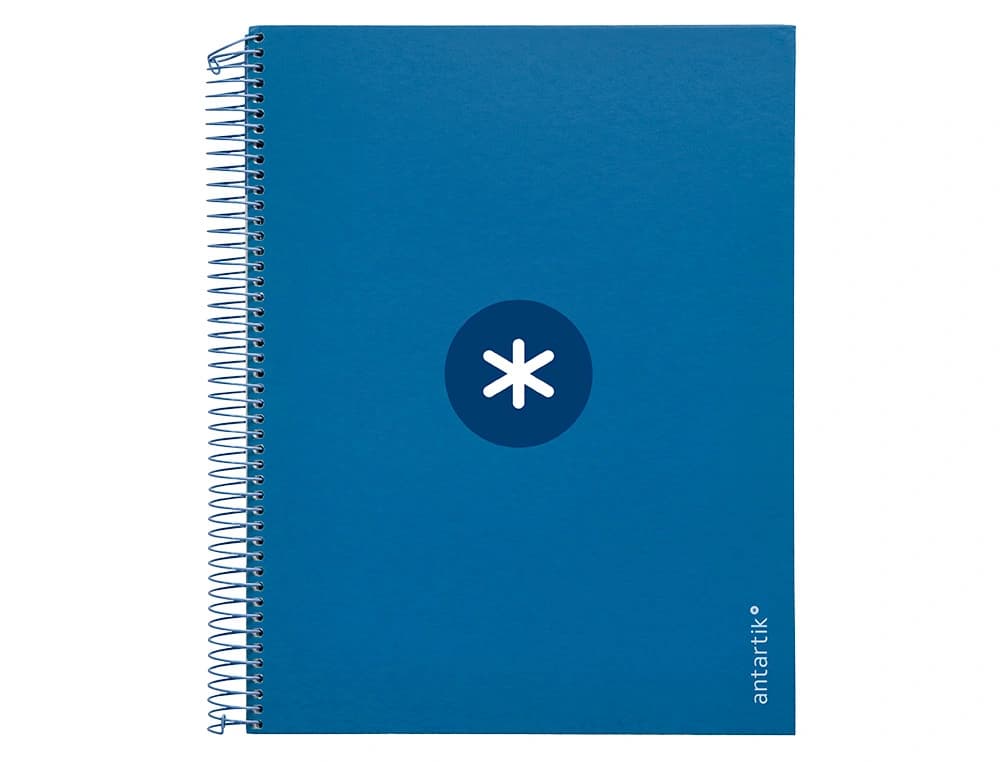 Cuaderno espiral a4 micro antartik tapa forrada 120h 90 gr horizontal 5 bandas 4 taladros colores