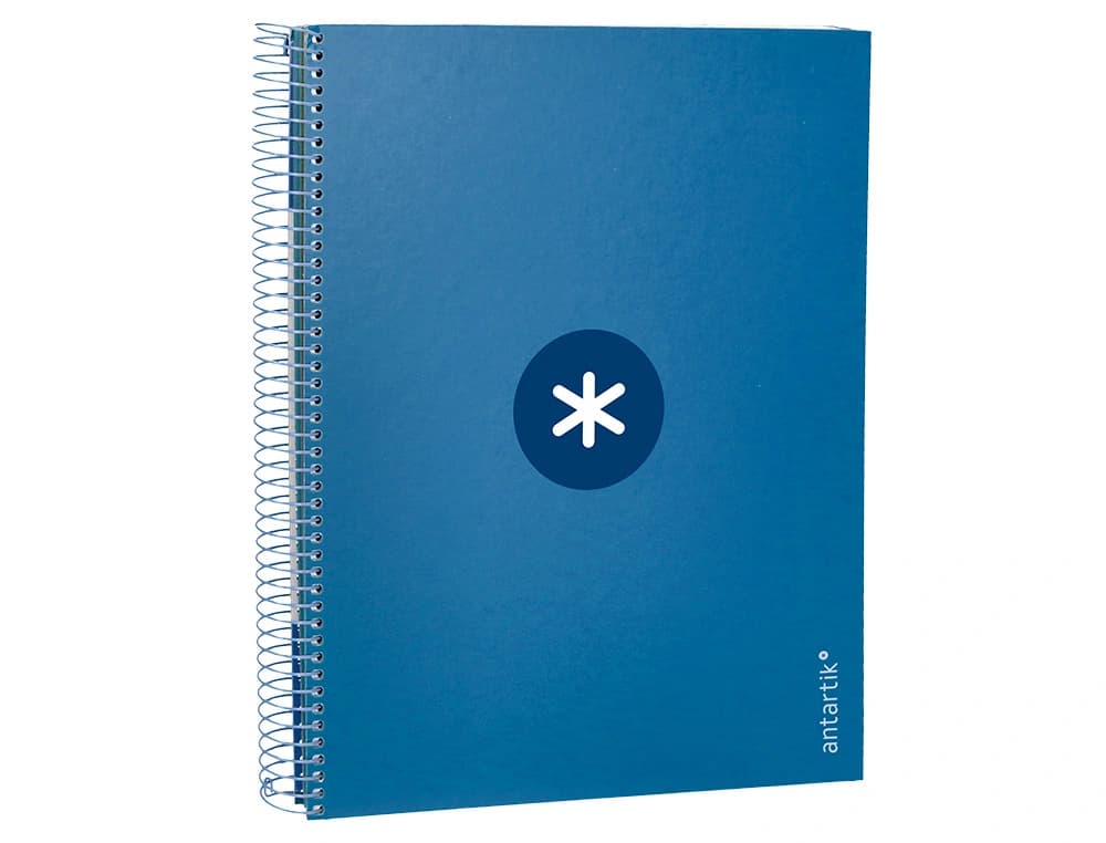 Cuaderno espiral a4 micro antartik tapa forrada 120h 90 gr horizontal 5 bandas 4 taladros colores