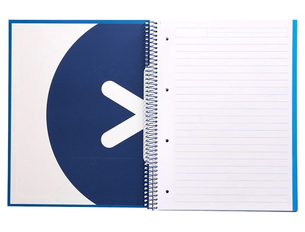 Cuaderno espiral a4 micro antartik tapa forrada 120h 90 gr horizontal 5 bandas 4 taladros colores