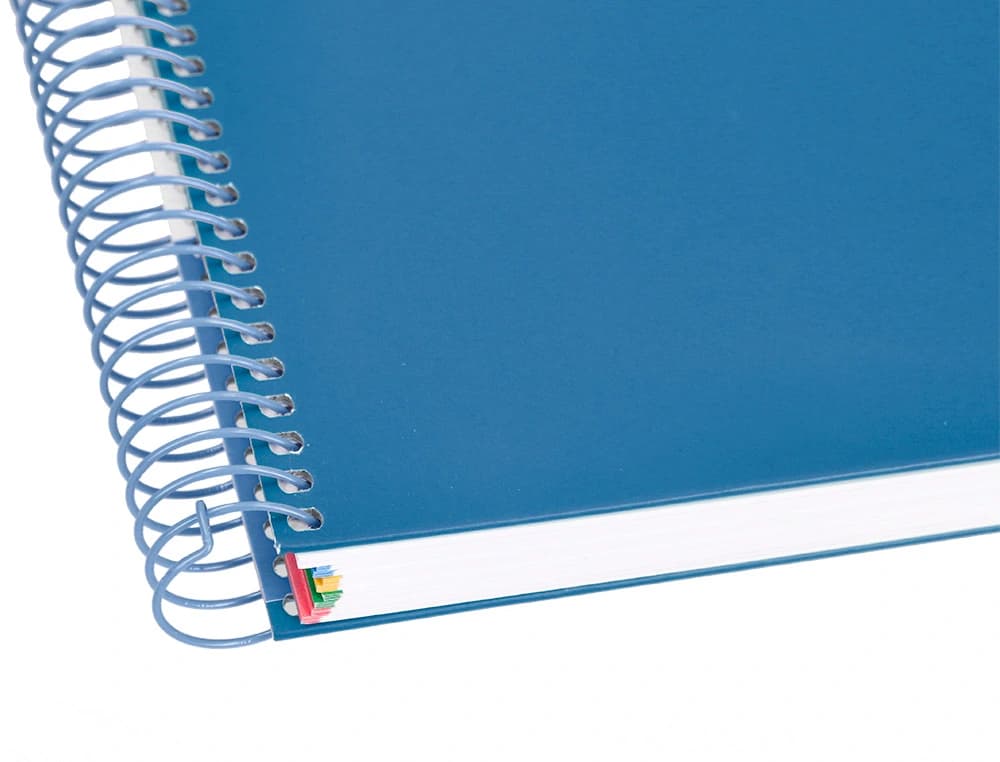 Cuaderno espiral a4 micro antartik tapa forrada 120h 90 gr horizontal 5 bandas 4 taladros colores