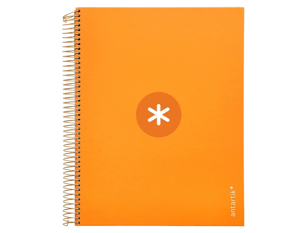 Cuaderno espiral a4 micro antartik tapa forrada 120h 90 gr horizontal 5 bandas 4 taladros colores