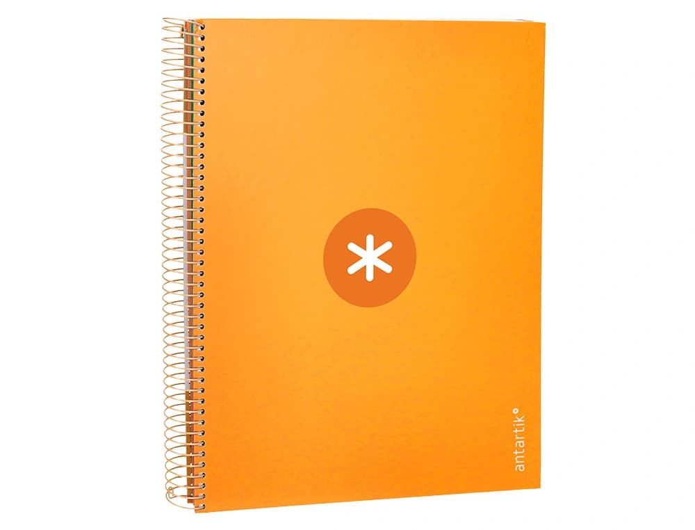 Cuaderno espiral a4 micro antartik tapa forrada 120h 90 gr horizontal 5 bandas 4 taladros colores