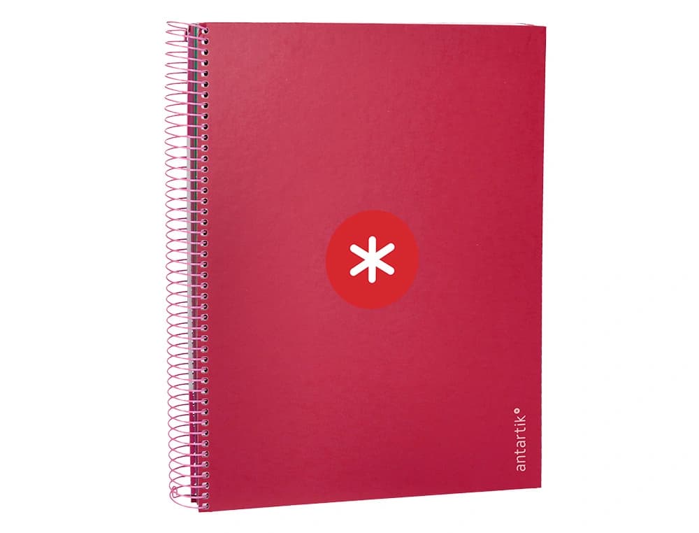 Cuaderno espiral a4 micro antartik tapa forrada 120h 90 gr horizontal 5 bandas 4 taladros colores