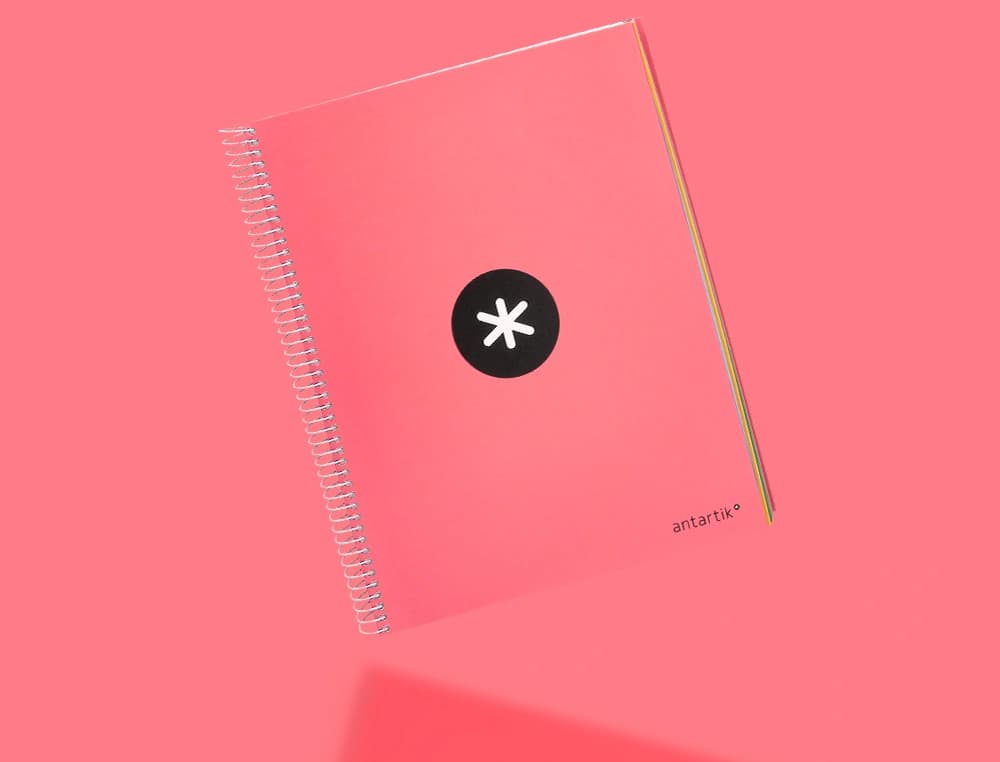 Cuaderno espiral a4 micro antartik tapa forrada 120h 90 gr liso con bandas 4 taladros