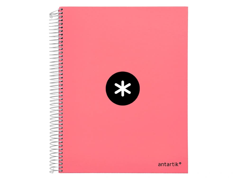 Cuaderno espiral a4 micro antartik tapa forrada 120h 90 gr liso con bandas 4 taladros