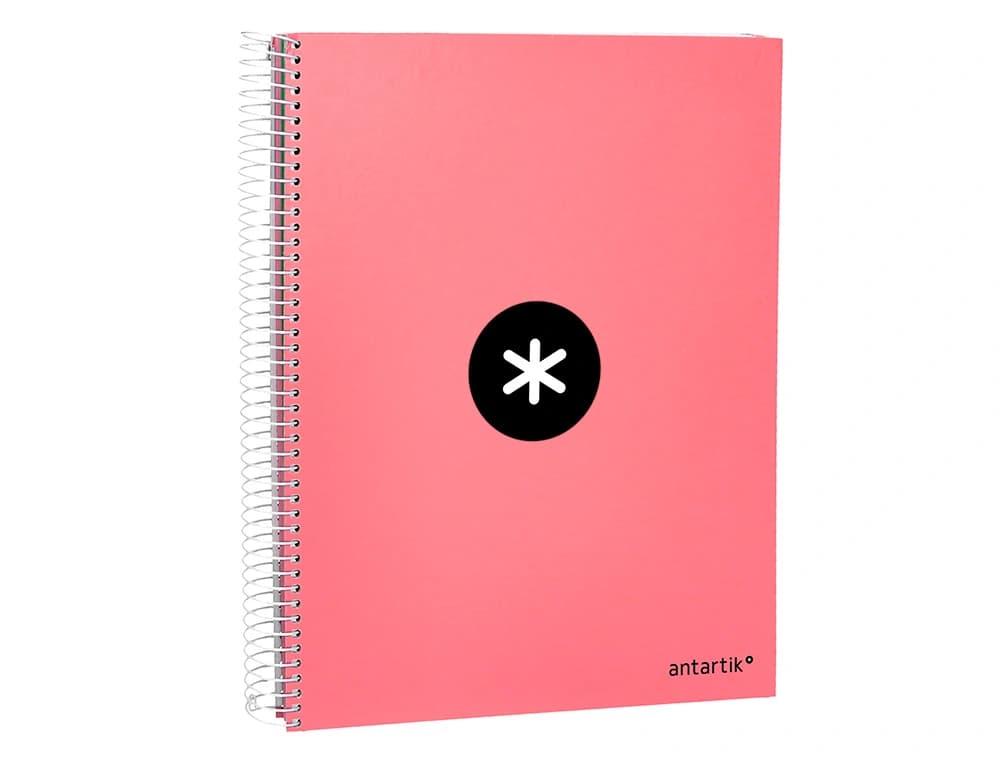 Cuaderno espiral a4 micro antartik tapa forrada 120h 90 gr liso con bandas 4 taladros