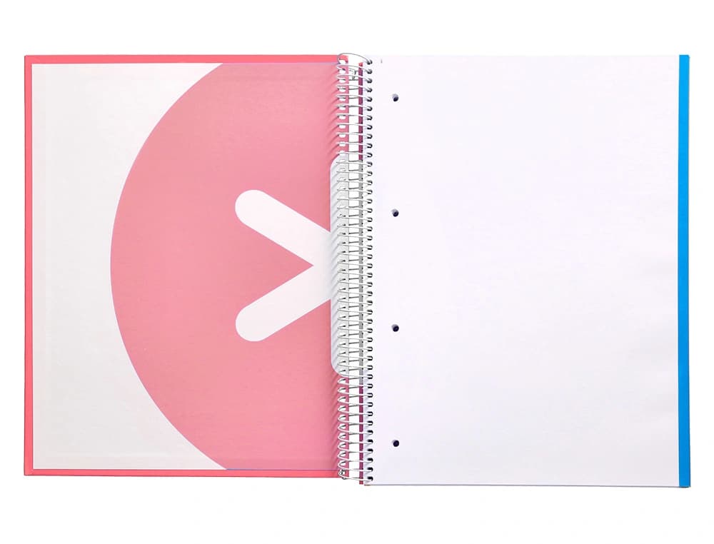 Cuaderno espiral a4 micro antartik tapa forrada 120h 90 gr liso con bandas 4 taladros