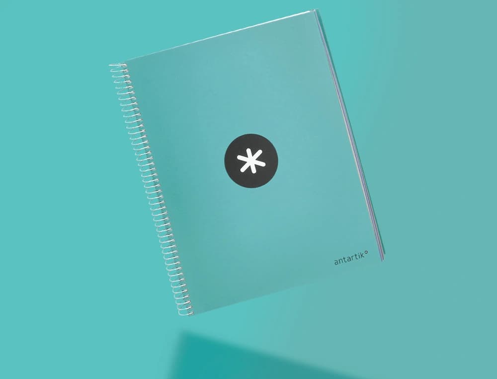Cuaderno espiral a4 micro antartik tapa forrada 120h 90 gr liso con bandas 4 taladros