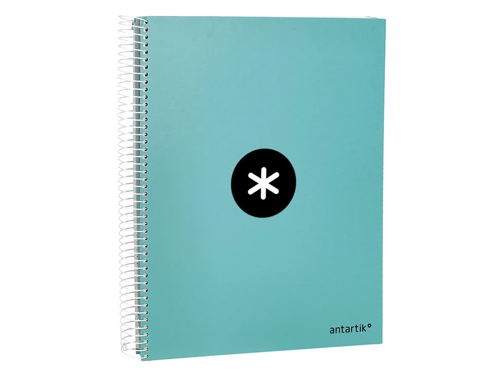 Cuaderno espiral a4 micro antartik tapa forrada 120h 90 gr liso con bandas 4 taladros