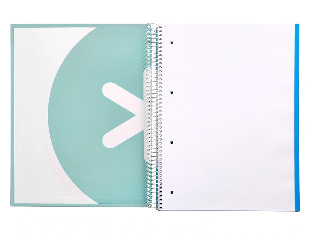 Cuaderno espiral a4 micro antartik tapa forrada 120h 90 gr liso con bandas 4 taladros
