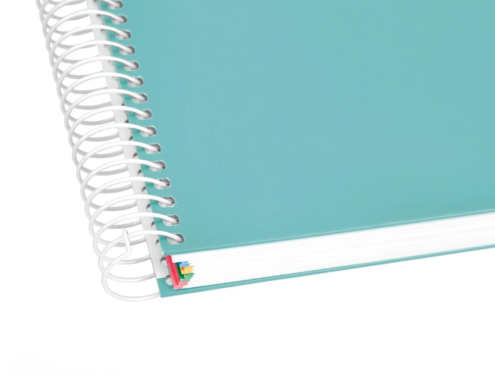 Cuaderno espiral a4 micro antartik tapa forrada 120h 90 gr liso con bandas 4 taladros